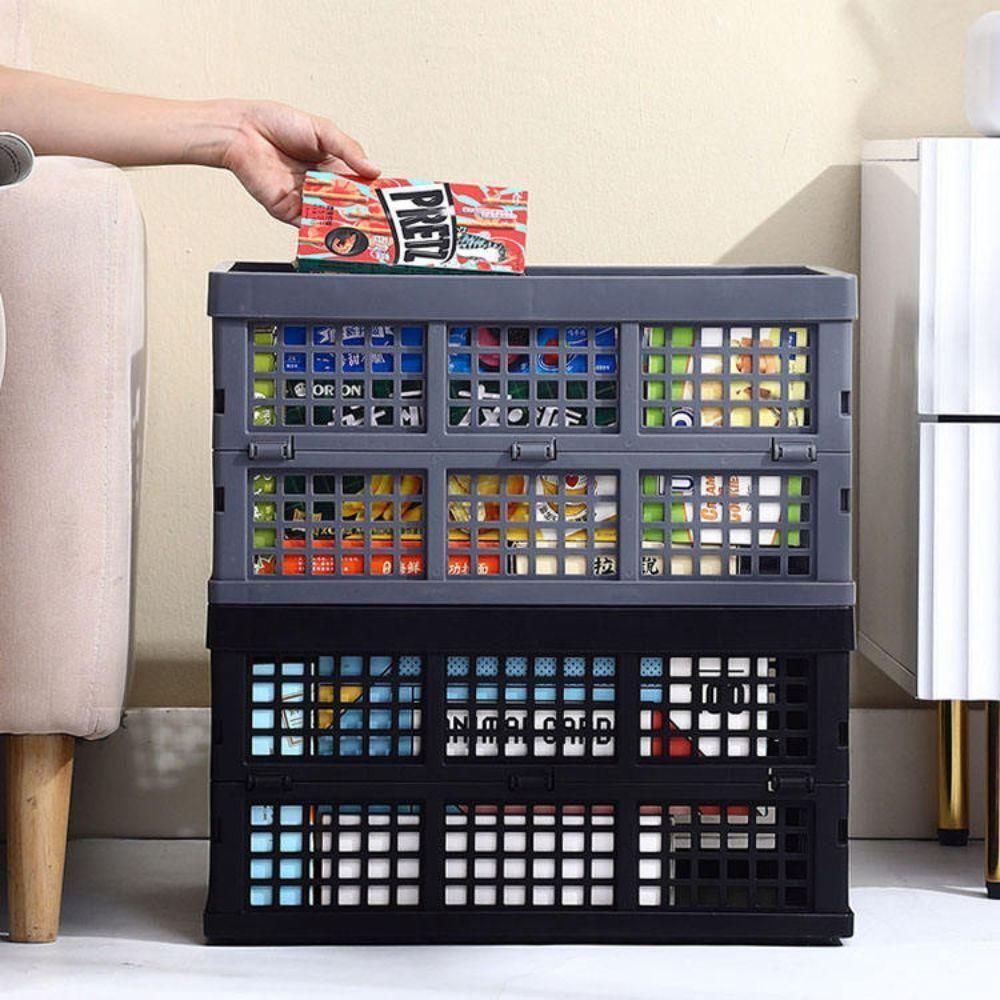 Caixa Organizadora Dobravel Cesto Desmontavel Caixote Transporte Multiuso Carga Compras Lavanderia - 6