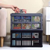 Caixa Organizadora Dobravel Cesto Desmontavel Caixote Transporte Multiuso Carga Compras Lavanderia - 6