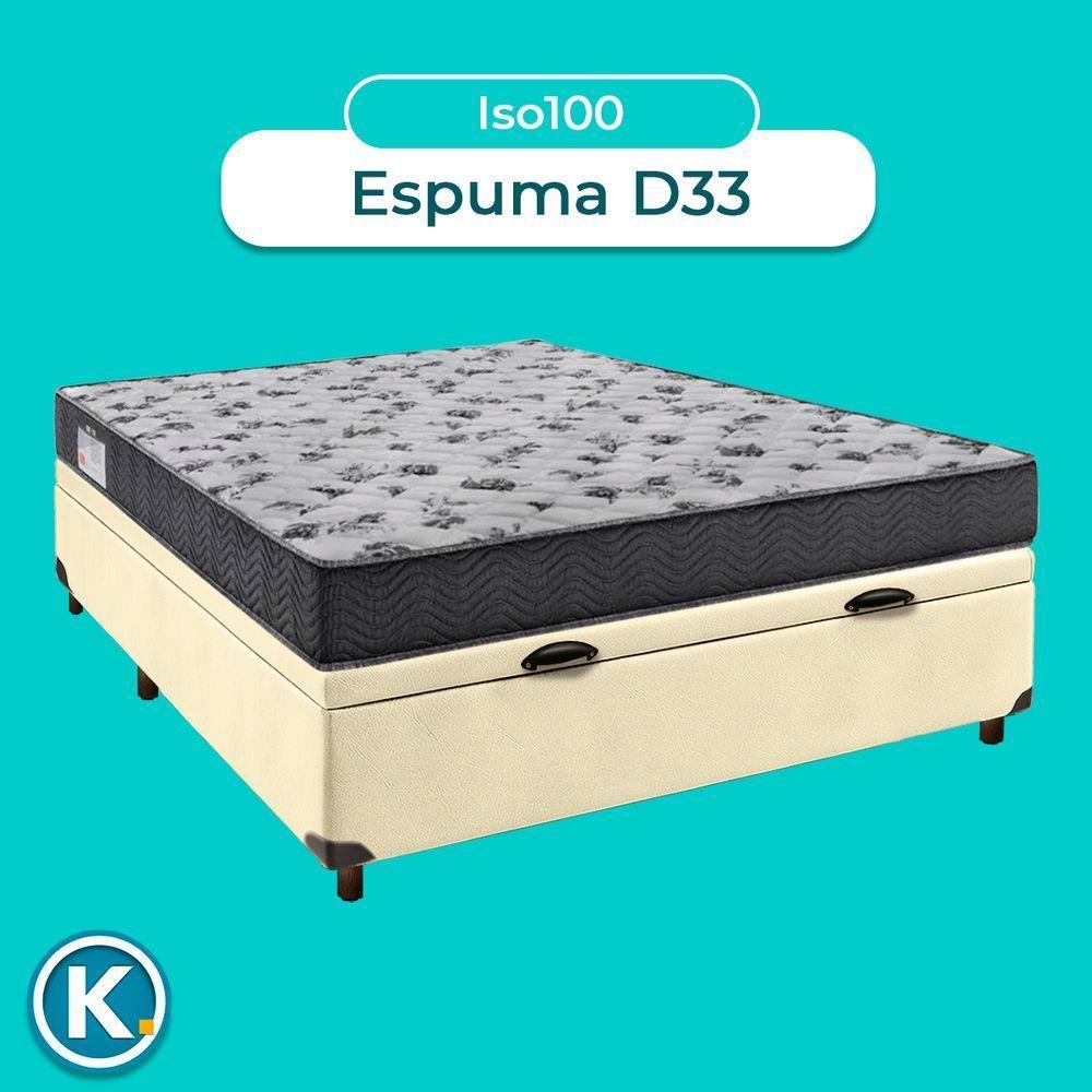 Conjunto Cama Box Bau Blindado Casal + Colchão D33 Iso100 Ortobom - 2