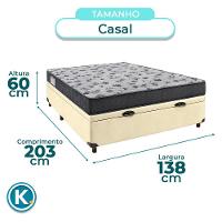 Conjunto Cama Box Bau Blindado Casal + Colchão D33 Iso100 Ortobom - 5