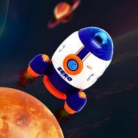 Brinquedo Foguete Espacial Infantil Com Astronauta - 3