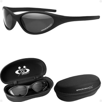 Oculos Preto Ciclismo Esportivo Bike Uv400 Protecao + Case Original Vilão Acetato Qualidade Premium
