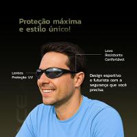 Oculos Preto Ciclismo Esportivo Bike Uv400 Protecao + Case Original Vilão Acetato Qualidade Premium - 6