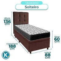 Kit Cama Box Bau + Cabeceira + Colchão Solteiro D33 - Iso100 - Ortobom - 3
