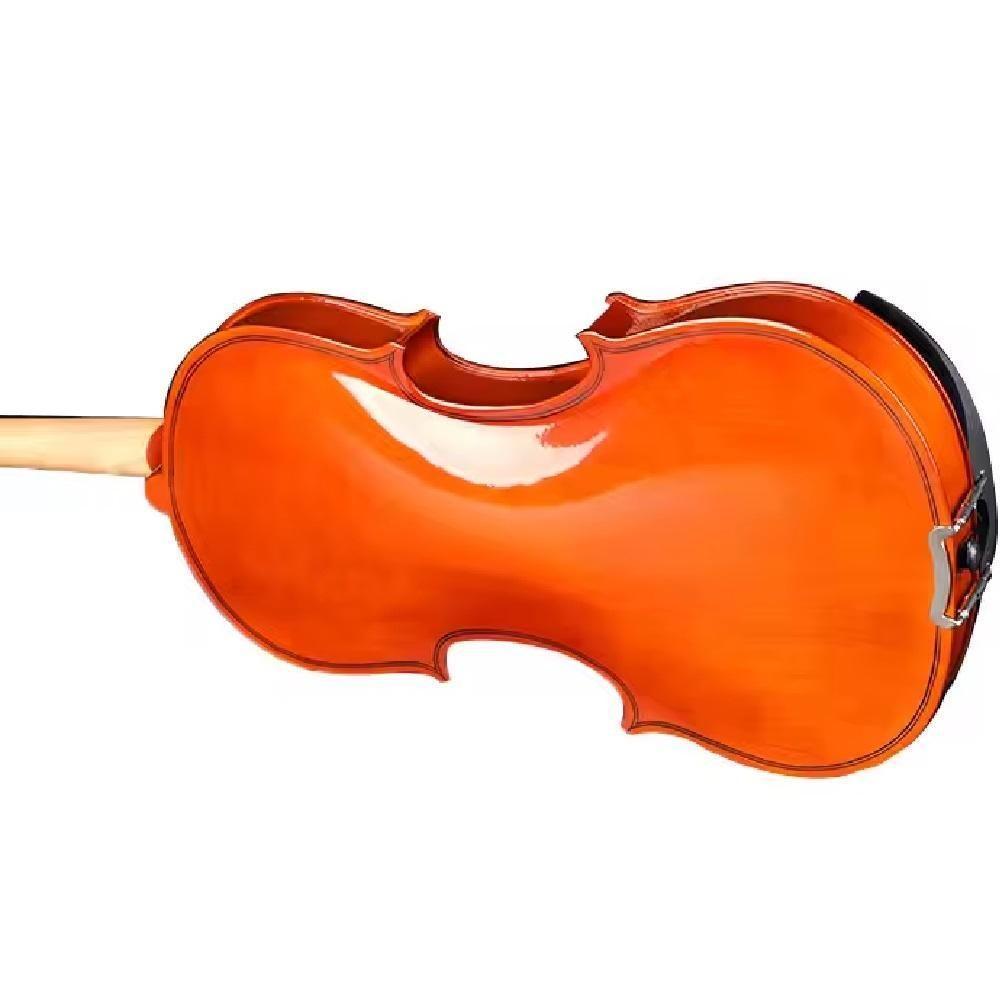 Kit Violino Acustico 4-4 Completo Maleta Luxo Arco Madeira Com Breu Cavalete Violinista Iniciante - 8