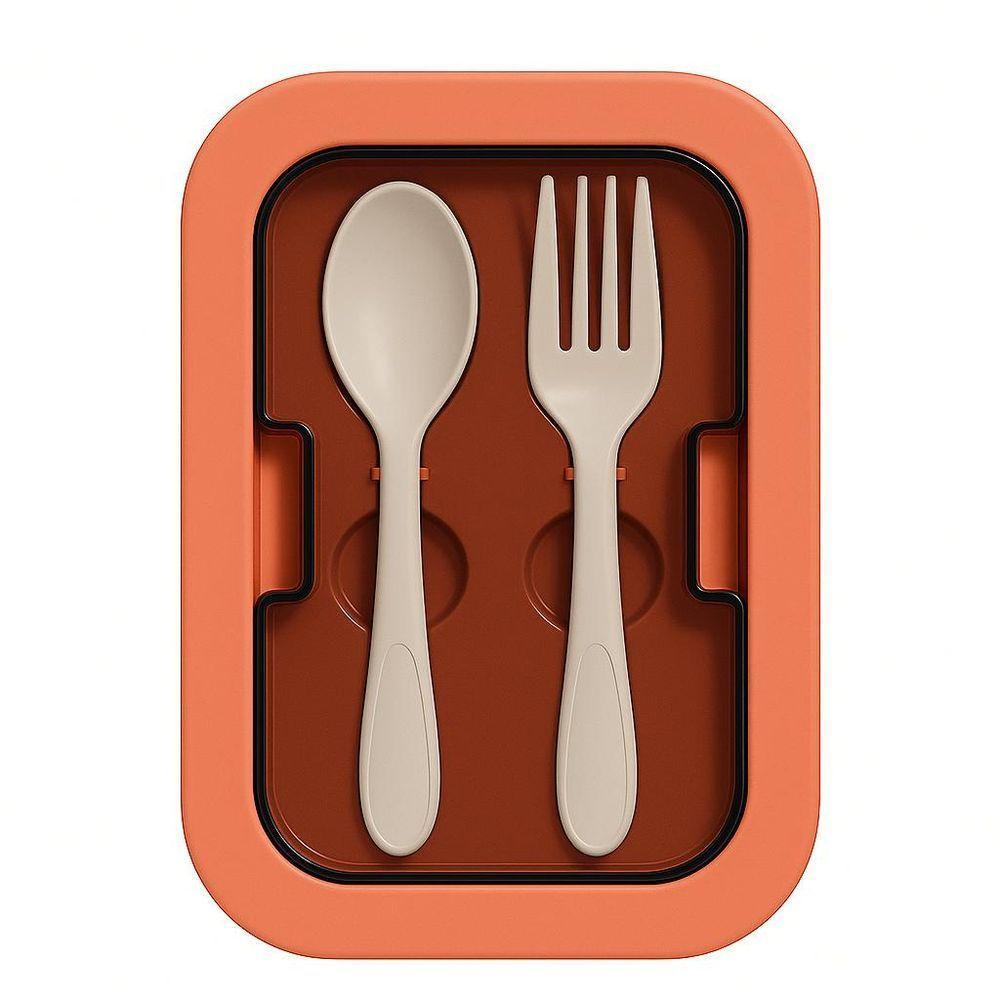 Kit Marmita Com Divisórias E Talheres Terracota - 5