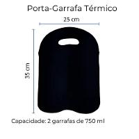 Bolsa Termica 2 Garrafas Porta Vinho Wine Bag Sacola Champanhe Neopreme Acolchoada Portatil Com Alça - 3