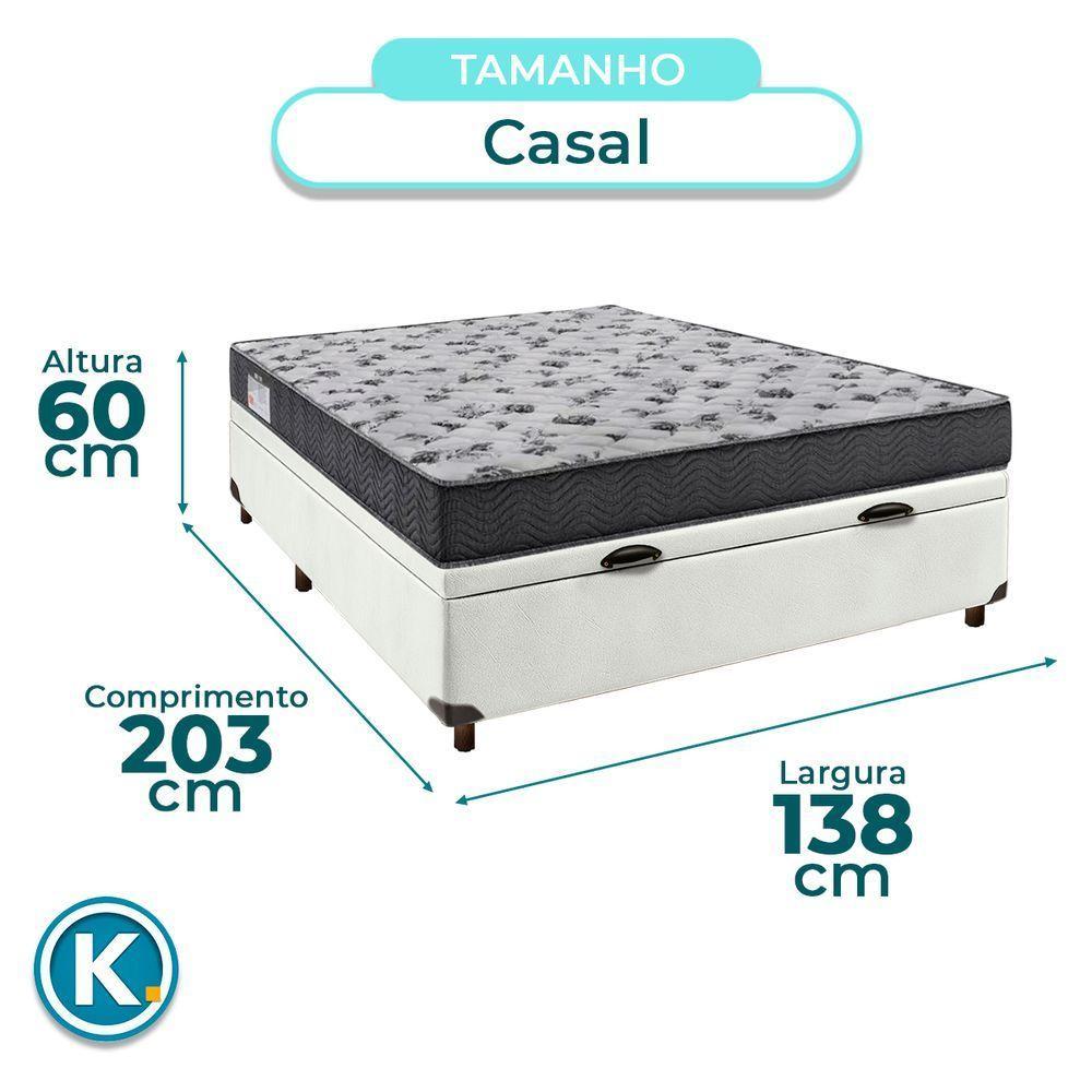 Cama Box Bau Blindado Casal + Colchão D33 Iso100 Ortobom - 3