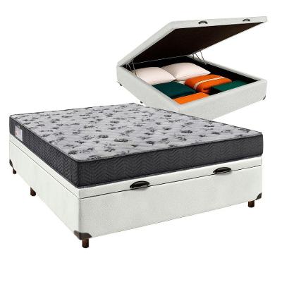 Cama Box Bau Blindado Casal + Colchão D33 Iso100 Ortobom