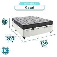 Cama Box Bau Blindado Casal + Colchão D33 Iso100 Ortobom - 3