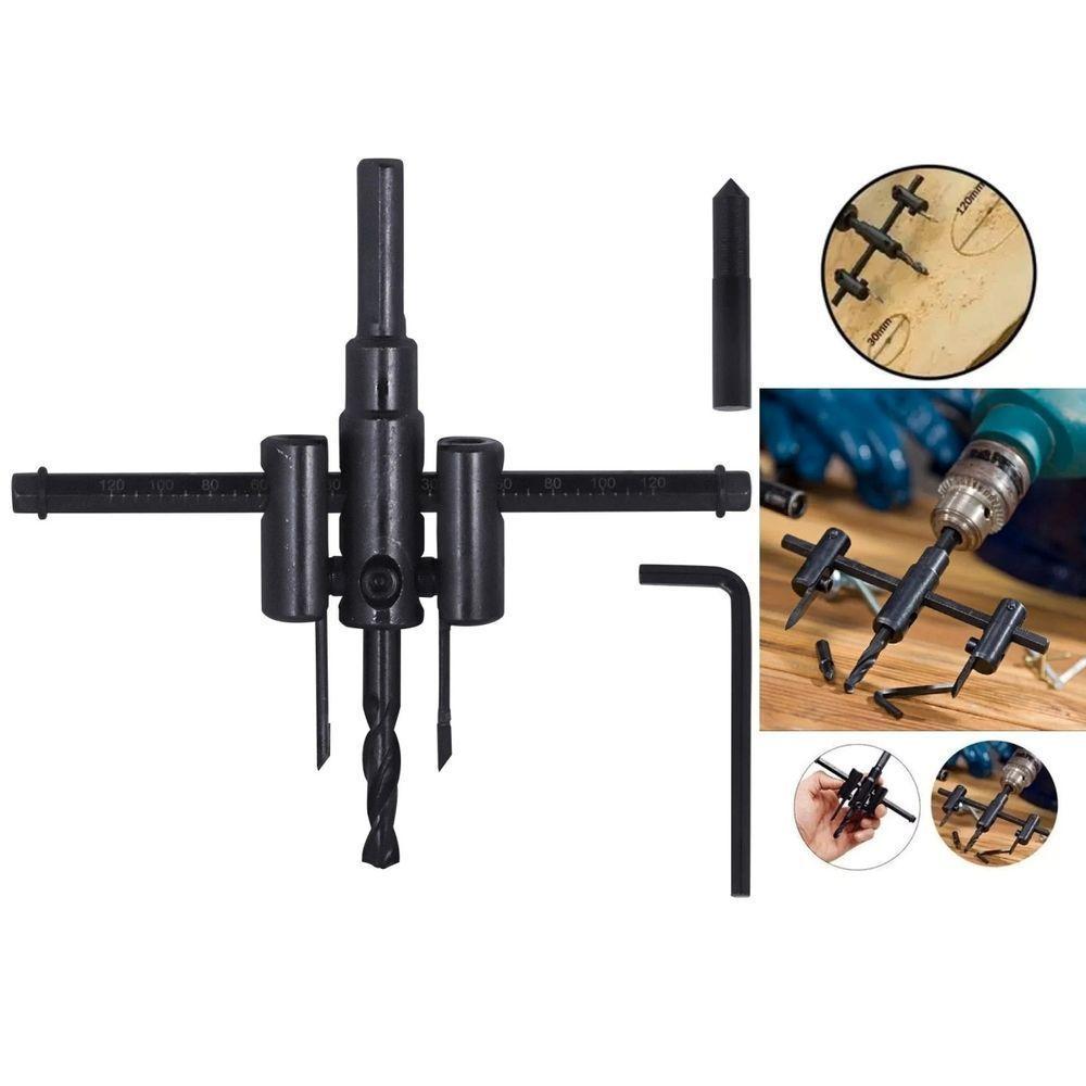 Furador Circular Ajustável 30 - 120 Mm Bailarina Tradestar - 4