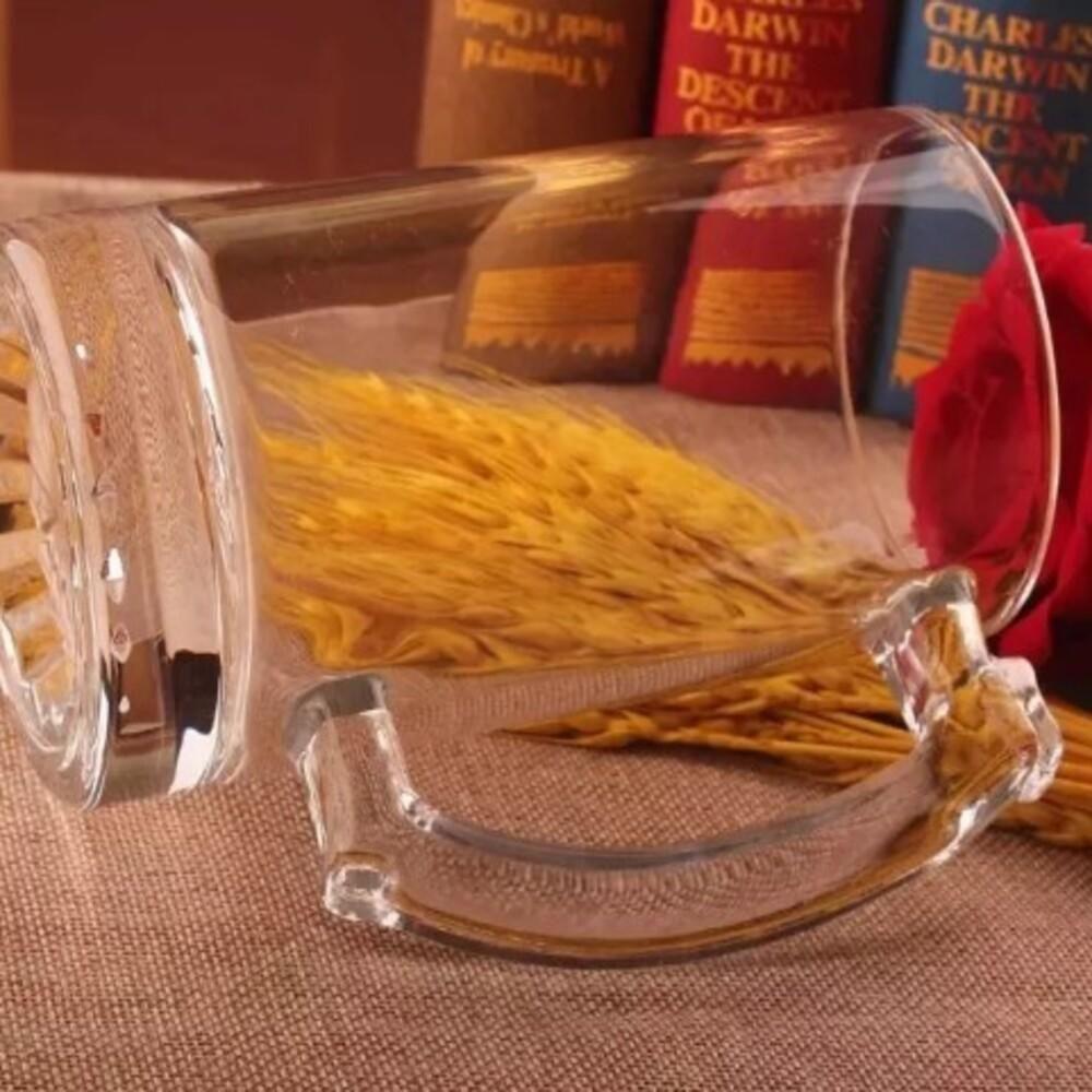 Kit Caneca Chopp Campainha Chama Sino Vidro Premium Copo Vidro Cerveja 450ml - 4