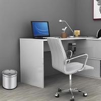 Lixeira Em Inox Basculante 3 Litros Cesto Lixo Luxo Pia Cozinha Banheiro Consultorio Tampa Giratoria - 6