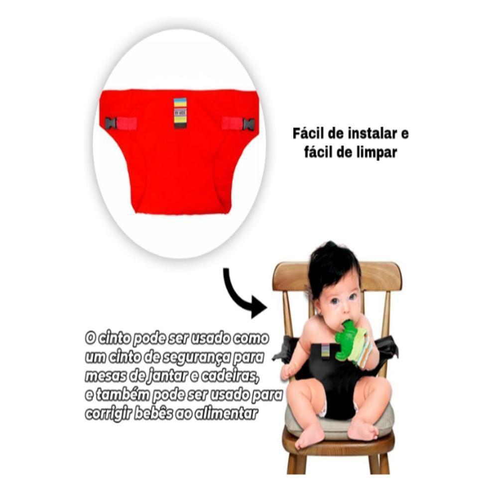 Cadeirinha Alimentacao Bebe Portatil Assento Infantil Refeicao Com Cinto Segurança Ajustavel Viagem - 3