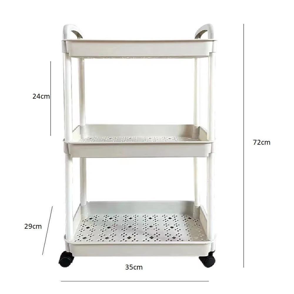 Carrinho Organizador 3 Prateleiras Andares Multiuso Auxiliar Papelaria Cozinha Banheiro Escritorio - 2