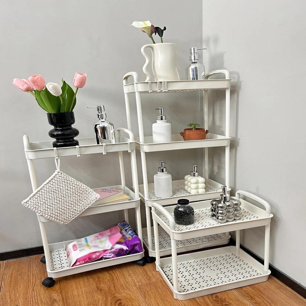 Carrinho Organizador 3 Prateleiras Andares Multiuso Auxiliar Papelaria Cozinha Banheiro Escritorio - 3