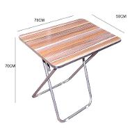 Mesa Portatil Aluminio Madeira Camping Festa Suporte Notebook Dobravel 70x50cm Home Office Multiuso - 6