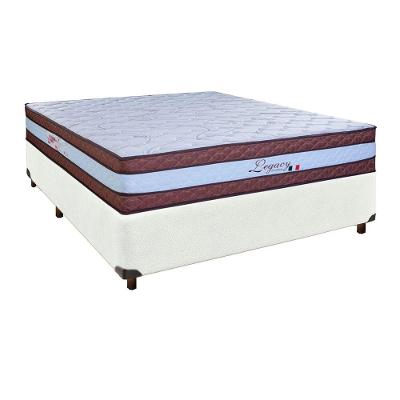 Cama Box + Colchão Casal Molas Ensacadas Legaccy Paropas