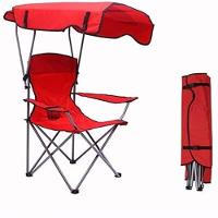 Cadeira Com Guarda Sol Pesca Praia Camping Banqueta Dobravel Grande Porta Copo Diretor 2 Em 1 - 1