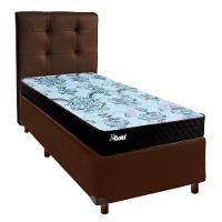 Kit Cabeceira + Cama Box + Colchão Solteiro Molas Ensacadas Life Gold Paropas - 1