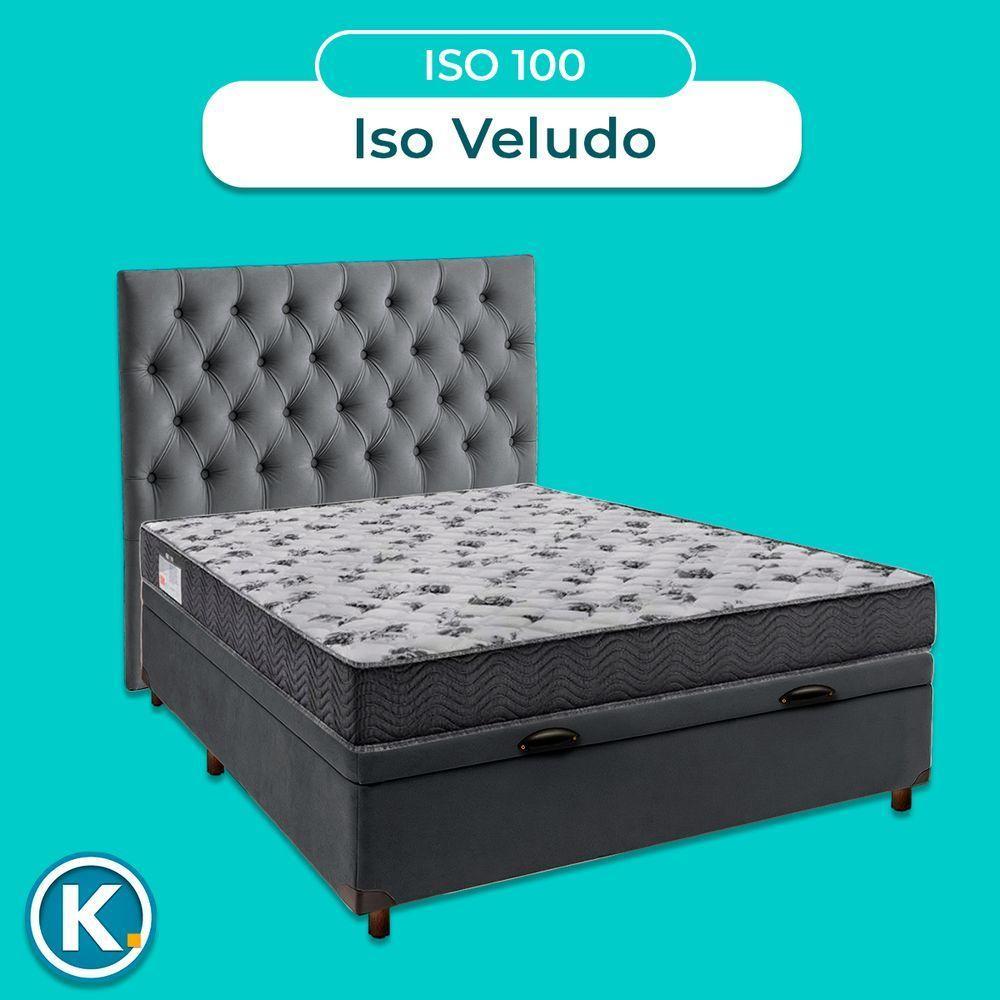 Kit Cabeceira + Cama Box Bau + Colchão Casal D33 Iso100 Ortobom - 2