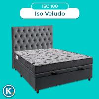 Kit Cabeceira + Cama Box Bau + Colchão Casal D33 Iso100 Ortobom - 2