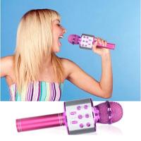 Microfone Karaokê Bluetooth Portátil Infantil Sem Fio Alto-falante Show Festa Escola Youtuber Roxo - 2