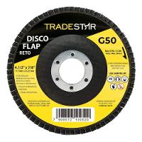 Disco Flap 115 Mm G50 Fibra Cônico Aço Tradestar - 1