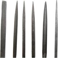 Jogo Lima Agulha Kit 6 Com Cabo Madeira Afiar Triangular Redonda Multiuso Ourives Reparo