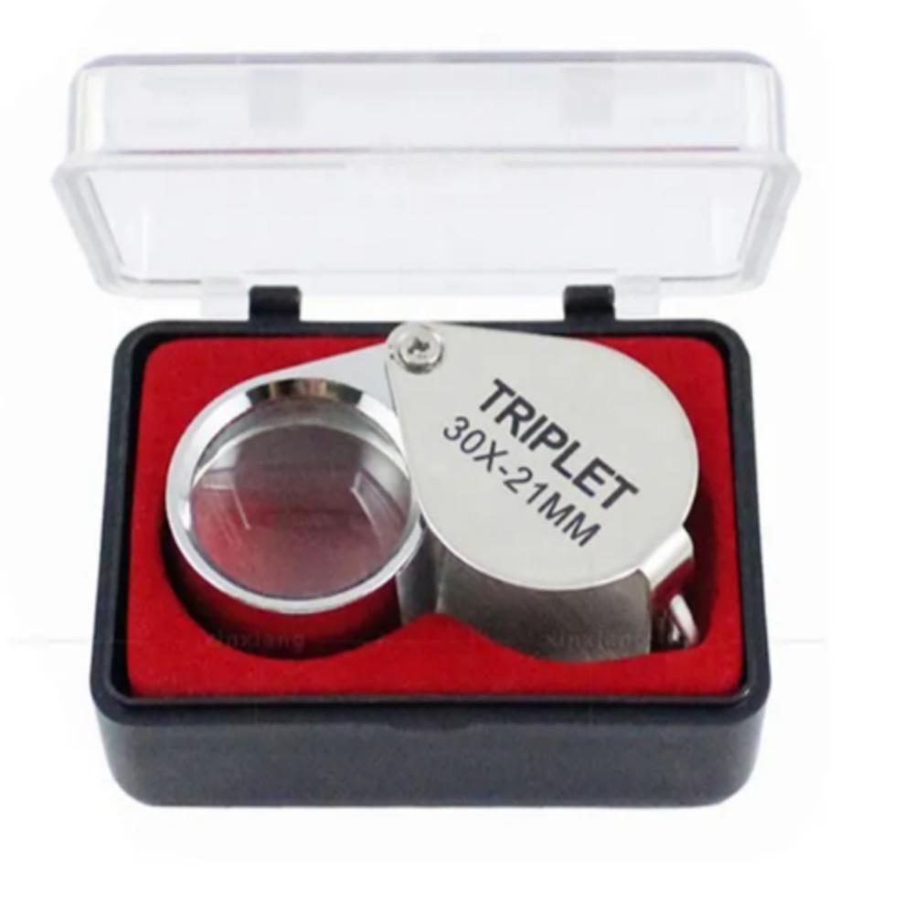 Lupa Mao Bolso Joalheria Relojoeiro Ourives Eletronica 30x21mm Portatil Articulada Zoom Geologia - 4
