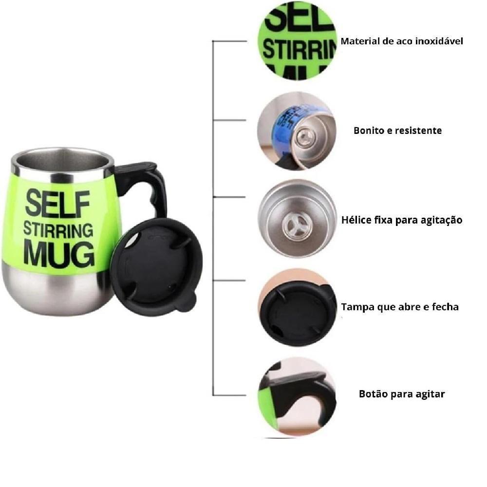 Caneca Mixer Elétrica Portátil Copo Automática 400ml Shake Whey Café Bebidas Achocolatado Mexedora - 3