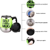 Caneca Mixer Elétrica Portátil Copo Automática 400ml Shake Whey Café Bebidas Achocolatado Mexedora - 3