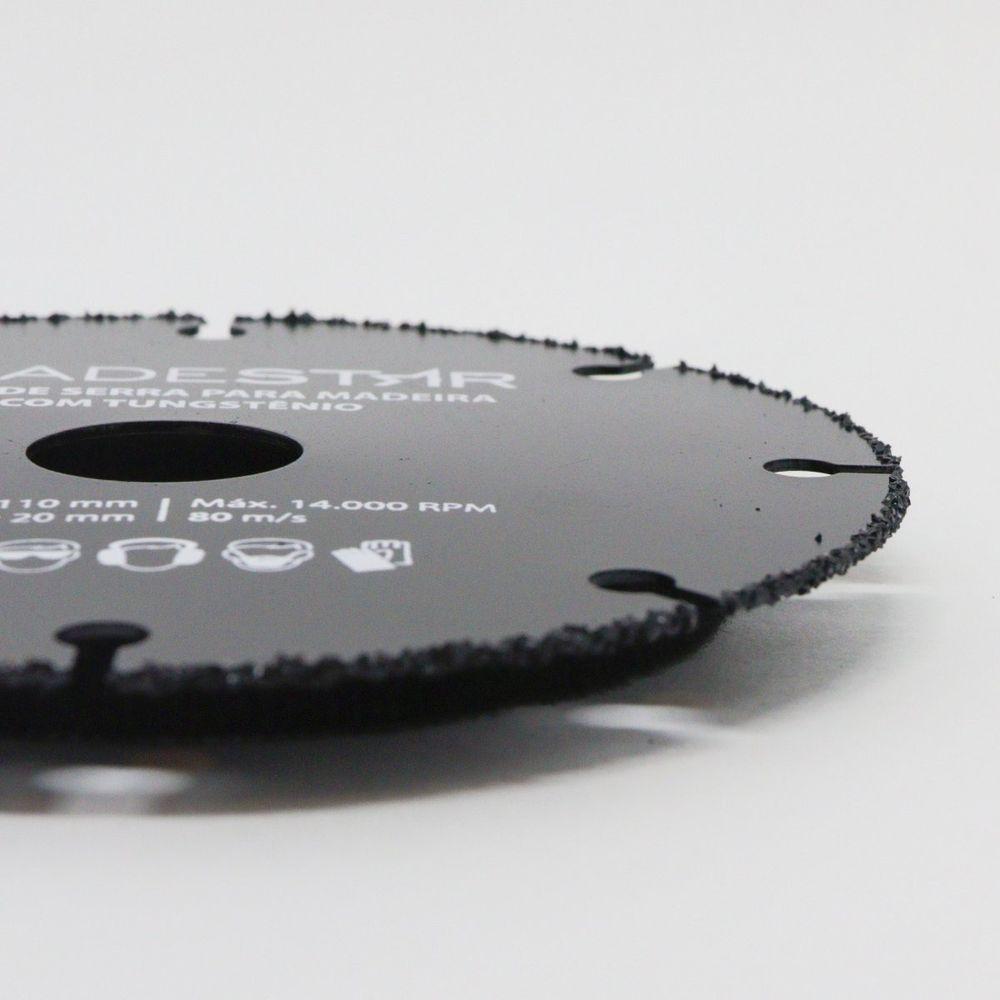 Disco Tungstenio 110 Mm Para Madeira Furo 20 Mm Tradestar - 5