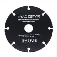 Disco Tungstenio 110 Mm Para Madeira Furo 20 Mm Tradestar - 1