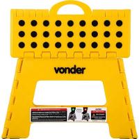 Banqueta Plástica Dobrável Amarela Altura 220 Mm Vonder