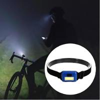 Lanterna Farol Cabeça Multiuso Bike Moto Camping Trilha Pesca Corrida Sinalizador Testa Pilha Azul - 5