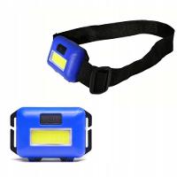 Lanterna Farol Cabeça Multiuso Bike Moto Camping Trilha Pesca Corrida Sinalizador Testa Pilha Azul - 6