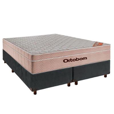 Cama Box + Colchão Casal Molas Ensacadas Airtech Ortobom