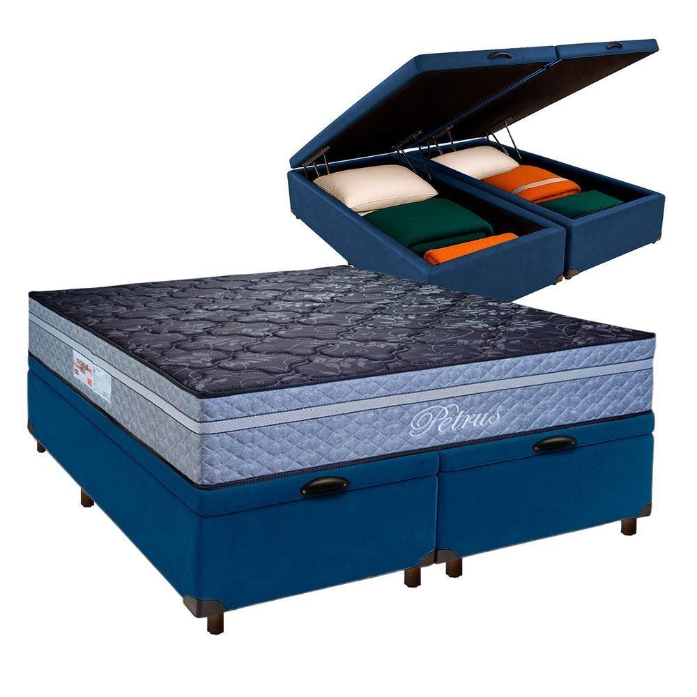 Colchão Queen Molas Ensacadas + Bau Blindado - Petrus Paropas - 1