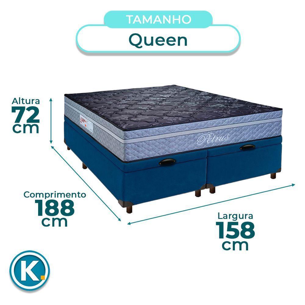 Colchão Queen Molas Ensacadas + Bau Blindado - Petrus Paropas - 3