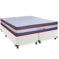 Cama Box Branco Queen + Colchão Molas Ensacadas Legaccy Paropas - 1