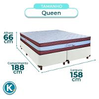 Cama Box Branco Queen + Colchão Molas Ensacadas Legaccy Paropas - 3