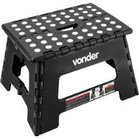 Banqueta Plástica Dobrável Preta Altura 220 Mm Vonder - 1