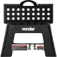 Banqueta Plástica Dobrável Preta Altura 220 Mm Vonder - 2