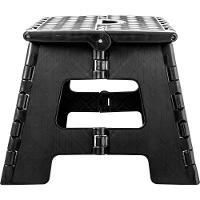 Banqueta Plástica Dobrável Preta Altura 220 Mm Vonder