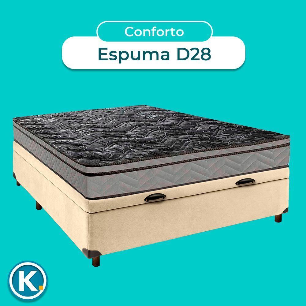 Conjunto Cama Box Bau Blindado Casal + Colchão D28 Conforto Paropas - 5