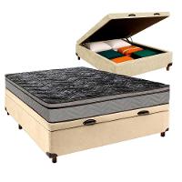 Conjunto Cama Box Bau Blindado Casal + Colchão D28 Conforto Paropas - 1