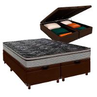Cama Box Bau + Colchão Casal D28 Conforto Paropas - 1