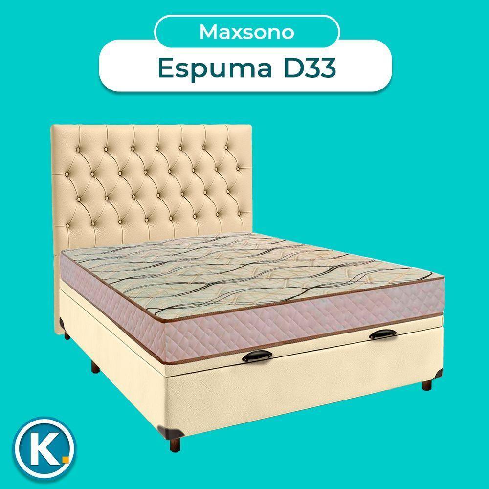 Conjunto Cama Box Bau Blindado Casal + Colchão D33 Maxsono Paropas + Cabeceira - 4