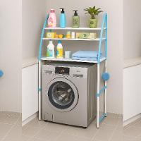 Estante Rack Organizadora Multiuso 3 Prateleiras Lavanderia Banheiro Cozinha Portátil Azul - 2